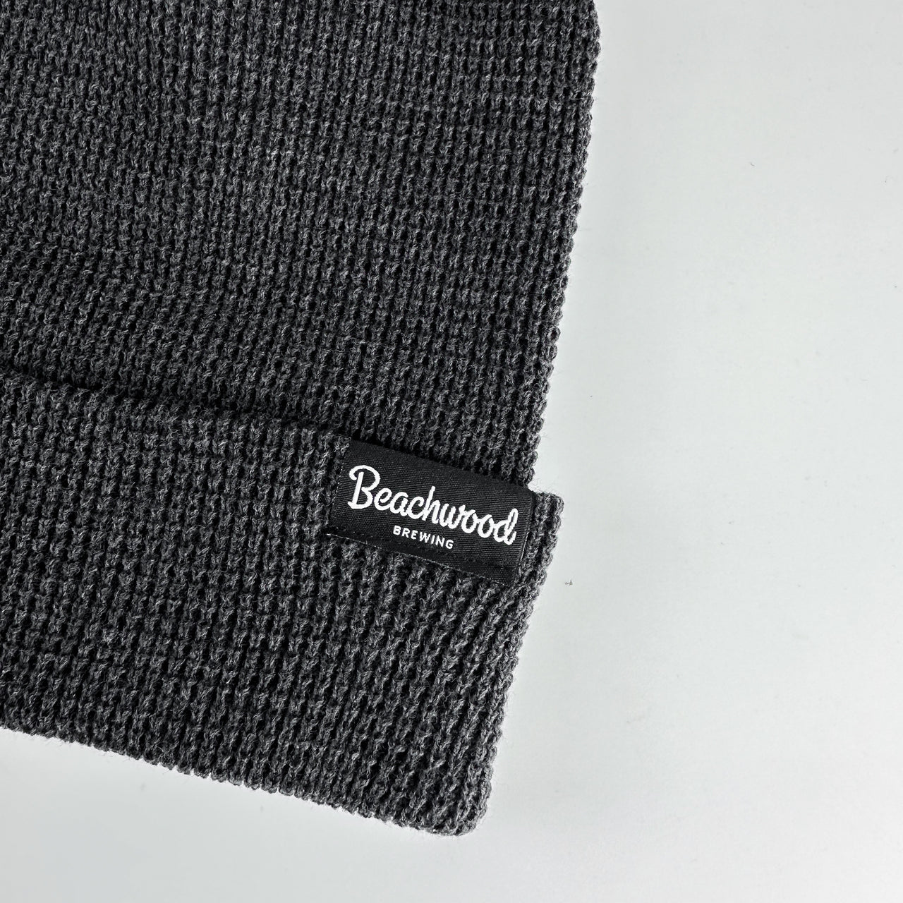 Beachwood Brewing Waffle Knit Beanie - Heather Charcoal