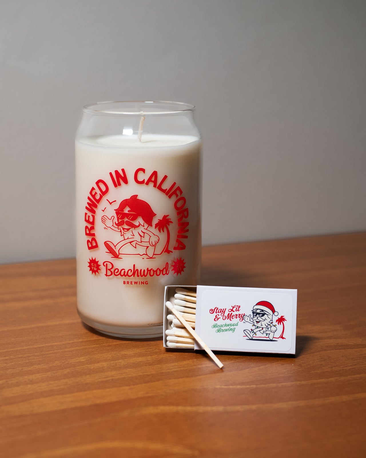 Candle Glass with Matchbox