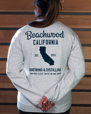 Crewneck Back Art Design Ash (Heathered Light Gray)