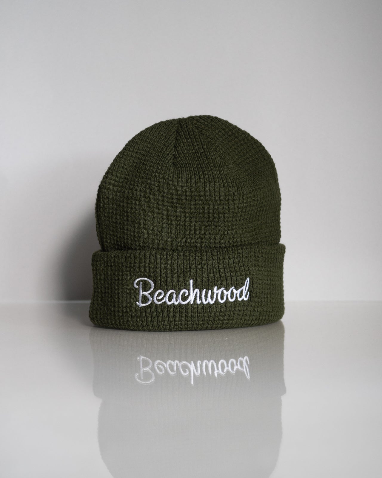 Beachwood Waffle Knit Beanie (Olive)