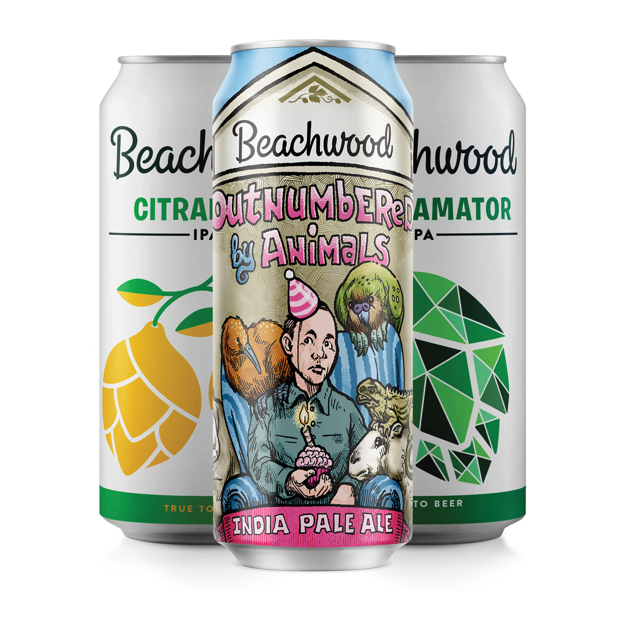MIXED IPA CASE: OUTNUMBERED BY ANIMALS + AMALGAMATOR + CITRAHOLIC - 6 x 4pk 16oz cans (Copy)