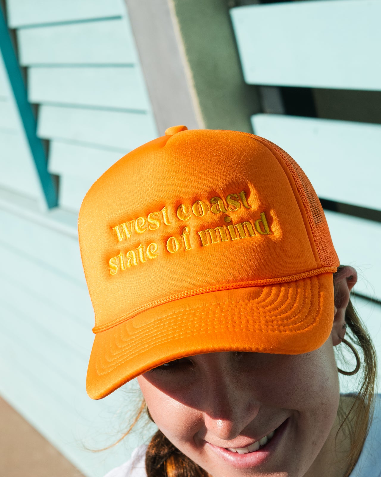 West Coast State of Mind Foam Trucker in Orange