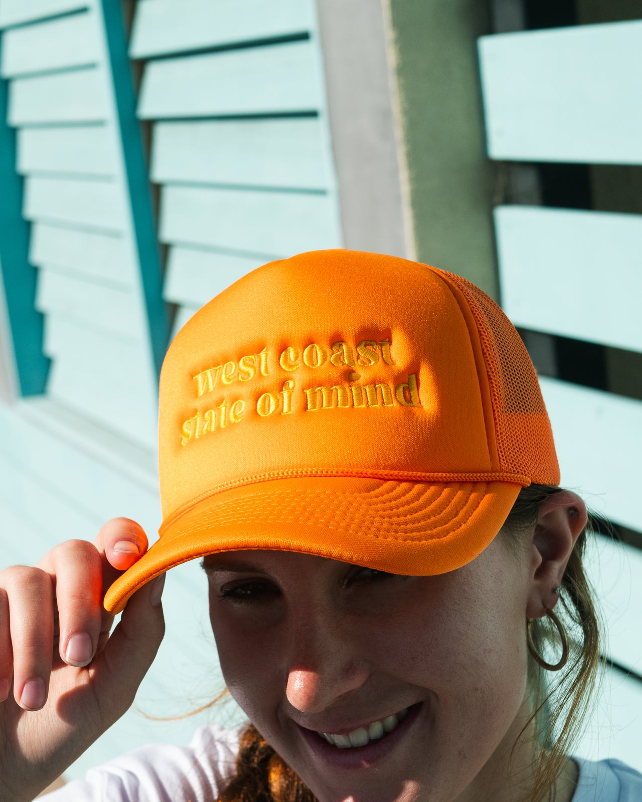 West Coast State of Mind Foam Trucker in Orange