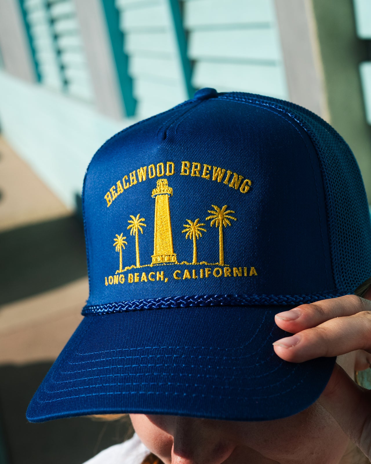 Long Beach Lighthouse Trucker in Navy
