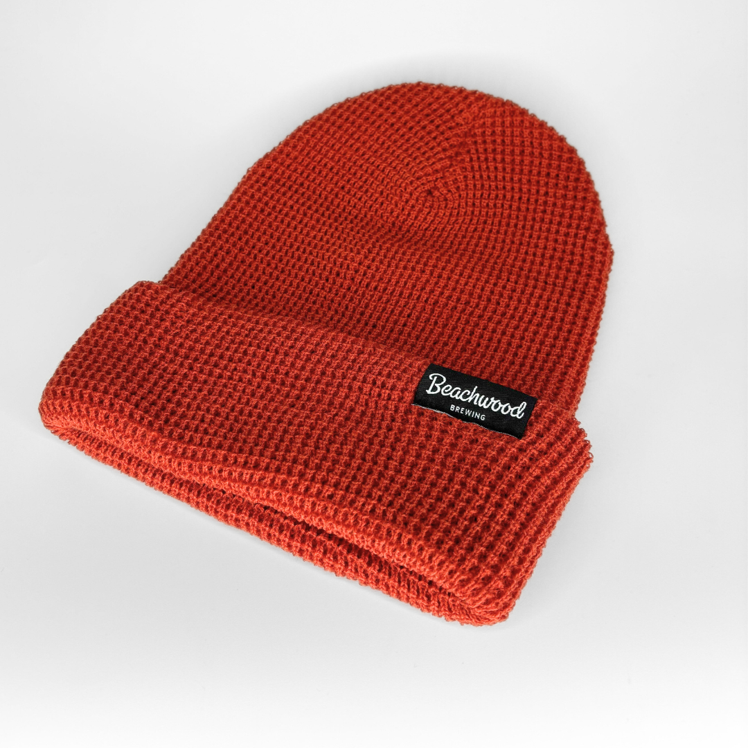 Beachwood Brewing Waffle Knit Beanie - Rust